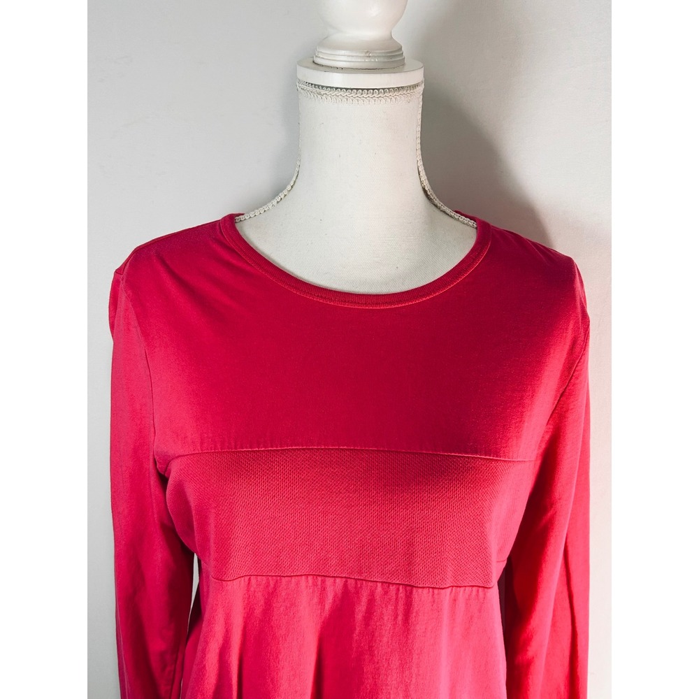 Lauren Active Ralph Lauren Pink Long Sleeve Textured Panel‎ Top Womens L-RL L - Picture 3 of 8